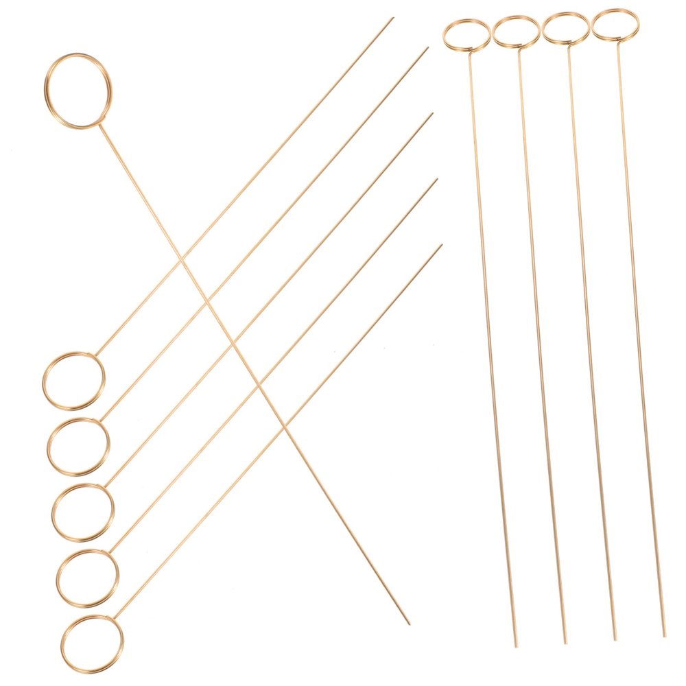 Tofficu 10Pcs Gold Round Place Card Holders Elegant Floral Picks for Photos Memo and Cards Weddings Birthdays Events and Office Use