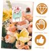Tofficu 10Pcs Gold Round Place Card Holders Elegant Floral Picks for Photos Memo and Cards Weddings Birthdays Events and Office Use view 3