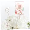 Tofficu 10Pcs Gold Round Place Card Holders Elegant Floral Picks for Photos Memo and Cards Weddings Birthdays Events and Office Use view 4