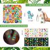 XIPEGPA 132 PCS Dinosaur Party Favors, Dinosaur Themed Eggs Dinos Slap Bracelets Keychains Rings Stickers for Birthday Party Supplies Goodie Bag Fillers view 3