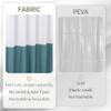 ALYVIA SPRING Waterproof Fabric Shower Curtain Liner - Soft & Light-Weight Cloth Shower Liner, 3 Bottom Magnets, Hotel Quality & Machine Washable - Standard Size 72x72, White and Teal view 4