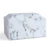 White Classic Cultured Marble Cremation Urn for Adult Ashes, Urn for Human Ashes, Adult Sized Memorial Urn for Ground Burial or Home Memorial view 1