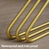 Altsuceser Triangle Shape Coat Hangers, 5 Pcs Durable Clothes Hangers, Non Slip Coat Trousers Scarf Wardrobe Hanger Organizers Golden view 3