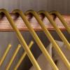 Altsuceser Triangle Shape Coat Hangers, 5 Pcs Durable Clothes Hangers, Non Slip Coat Trousers Scarf Wardrobe Hanger Organizers Golden view 4