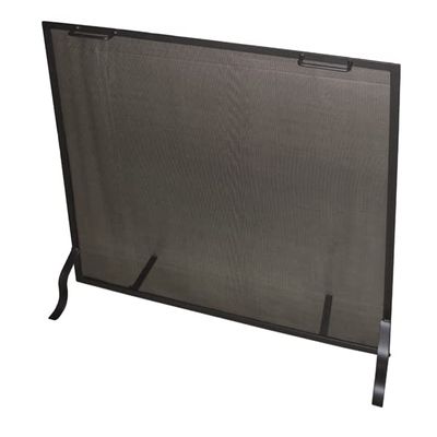 Fireplace Safety Screen- Single Panel Design- Carbon Steel (36" w x 28" h)