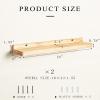 Freezing point Floating Shelves for Wall Set of 2 Natural Wood 16Inch Wall Shelf Decor Plant Display Collectibles Mounted Kitchen Bathroom Bedroom Corner Decorative Storage Stand Carbonized view 3