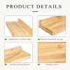 Freezing point Floating Shelves for Wall Set of 2 Natural Wood 16Inch Wall Shelf Decor Plant Display Collectibles Mounted Kitchen Bathroom Bedroom Corner Decorative Storage Stand Carbonized view 4