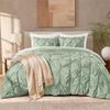 Andency Sage Green Pinch Pleated Comforter King(104x90Inch), 3 Pieces Pintuck Lightweight Comforter Set, Soft Microfiber Down Alternative Bedding Set view 2