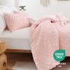 YIRDDEO Pink Full Comforter Set 3Pcs, Boho Blush Full Size Bedding Set, Vertical Tufted Bed Set, Lightweight Neutral Bedroom Set (1 Comforter 2 Pillowcase) view 2