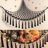 Stuffed Animal Hammock Corner Storage - Toy Hammock Net Organizer with LED Light - Tedddy Hammocks Plushie Net Holder - Black Wall Decor for Boy Living Room Bedroom view 1