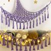Stuffed Animal Hammock Corner with LED Light - Toy Storage Hammock Plushie Net Organizer - Teddy Bear Stuffy Hammock - Purple Nursery Decor Baby Kids Bedroom Nursery Furniture view 1