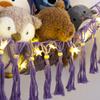Stuffed Animal Hammock Corner with LED Light - Toy Storage Hammock Plushie Net Organizer - Teddy Bear Stuffy Hammock - Purple Nursery Decor Baby Kids Bedroom Nursery Furniture view 2
