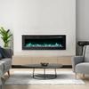 50 Inch Electric Fireplace Insert, Wall-Mounted, Remote Control, Linear Design, 750/1500W. view 2