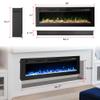 50 Inch Electric Fireplace Insert, Wall-Mounted, Remote Control, Linear Design, 750/1500W. view 3