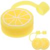 CALLARON 3pcs Lemon Straw Toppers Silicone Straw Caps for Tumblers Reusable Decorative for Parties view 1