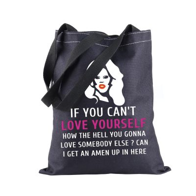 BLUPARK Drag Race Inspired Shopping Bag Drag Queen Book Protector Pride Gift For Sister Mom (Love Yourself)