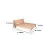 CraftThink Scandinavian Solid Wood Bed Frame with Rectangular Headboard in Natural for Bedroom Boys Girls- Full XL (Panel Bed & Mattress) view 2