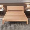 CraftThink Scandinavian Solid Wood Bed Frame with Rectangular Headboard in Natural for Bedroom Boys Girls- Full XL (Panel Bed & Mattress) view 3