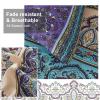 Cottolester Boho Comforter Set Full Size 8 Piece Bed in a Bag Bohemian Striped Bedding Quilt Set Aqua Paisley Floral Comforter and Sheet Set,Soft Microfiber Complete Bedding Sets for All Season view 3