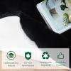 Latepis 2x6 Rug Runner Black Fluffy Area Rug Washable Faux Rabbit Fur Plush Shag Rugs for Bedroom Shaggy Throw Rugs for Nursery Sofa Floor Room Decor view 3