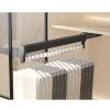 HONGKEFIT Extendable Pull Out Clothes Rail, Heavy Duty Clothes Rail for Closet, Pull-Out Closet Valet Rod Top Mount with Sliding Rail Adjustable 30-60cm Wardrobe Rail Clothes Rack (Size : 35cm) view 1