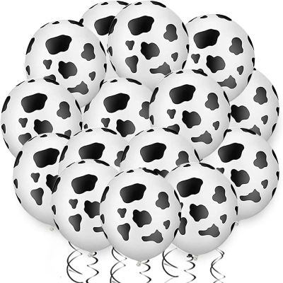 30PCS Cow Balloons Funny Cow Print Balloons For Children's Party Western Cowboy Theme for Kids Birthday Party Favor Supplies Decorations