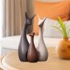 3Pcs Ceramic Ornaments, Animal Figurines Deer Statue Sculpture Modern Collectable Art Works for Home Dining Room Bedroom Decorations Photo Props, Three Deer view 3
