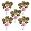30PCS Graduation Party Decorations Congrats Grad Table CenterpieceGraduation Table DecorationsGraduation Centerpiece Sticks Table Toppers for Graduation Party Supplies(Gold,Black view 1
