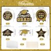 30PCS Graduation Party Decorations Congrats Grad Table CenterpieceGraduation Table DecorationsGraduation Centerpiece Sticks Table Toppers for Graduation Party Supplies(Gold,Black view 2