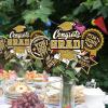 30PCS Graduation Party Decorations Congrats Grad Table CenterpieceGraduation Table DecorationsGraduation Centerpiece Sticks Table Toppers for Graduation Party Supplies(Gold,Black view 3