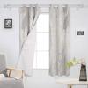 Marbling Blackout Curtains 45 Inches Long for Bedroom, Thermal Insulated Room Darkening Black Out Window Curtain Panels Grommet Drapes for Living Room, Marble Grey Gold Modern Abstract Art 84x45 view 3