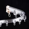FEHUN Ceiling Curtain Track Room Divider Hospital Curtain Flexible Curtain Rail for Indoor Outdoor, Metal Sliding Curtain Track/Room Divider Rod, Office/Hotel/Studio/AV Room/Home use (Color : Wal view 1