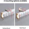 FEHUN Ceiling Curtain Track Room Divider Hospital Curtain Flexible Curtain Rail for Indoor Outdoor, Metal Sliding Curtain Track/Room Divider Rod, Office/Hotel/Studio/AV Room/Home use (Color : Wal view 2