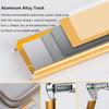FEHUN Ceiling Curtain Track Room Divider Hospital Curtain Flexible Curtain Rail for Indoor Outdoor, Metal Sliding Curtain Track/Room Divider Rod, Office/Hotel/Studio/AV Room/Home use (Color : Wal view 4