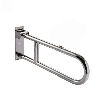 Grab Bars Handle Safety Support Hand Rails Foldable U-Shape Safety Flip Up Portable Toilet Seat Grab Rail Stainless Steel Mirror Brushed Grab BarNon-slip Shower Elderly Disabled Bathroom Handrail 2