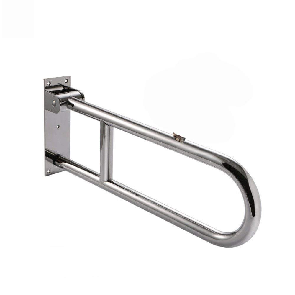 Grab Bars Handle Safety Support Hand Rails Foldable U-Shape Safety Flip Up Portable Toilet Seat Grab Rail Stainless Steel Mirror Brushed Grab BarNon-slip Shower Elderly Disabled Bathroom Handrail 2