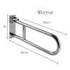 Grab Bars Handle Safety Support Hand Rails Foldable U-Shape Safety Flip Up Portable Toilet Seat Grab Rail Stainless Steel Mirror Brushed Grab BarNon-slip Shower Elderly Disabled Bathroom Handrail 2 view 2