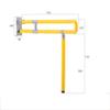 NEWCES Grab Bars Handle Safety Support Hand Rails Grab Bar Bathroom Handrail - Safety Handle Grab Rails Safety Handrail Bathtub Shower Non-Slip Handle Elderly Children with Disabilities view 2