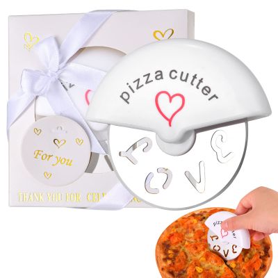 12 slice Pizza Cutter suitable for wedding gifts love used for baby showers and wedding gifts, bridal shower party gifts, souvenirs or decorations
