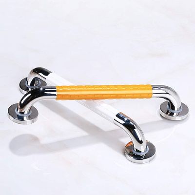 Grab Bars Handle Safety Support Hand Rails Grab Bar for Bathroom and Shower-15 19 23 27 31inch White and Yellow Bathroom Safety Stainless Steel Handle Elderly Disabled Kids Gravida Bathroom Handrail (