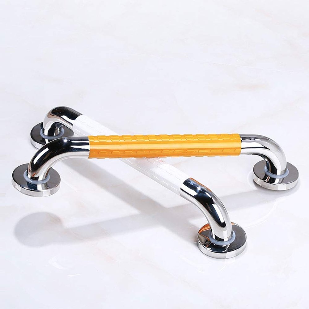 Grab Bars Handle Safety Support Hand Rails Grab Bar for Bathroom and Shower-15 19 23 27 31inch White and Yellow Bathroom Safety Stainless Steel Handle Elderly Disabled Kids Gravida Bathroom Handrail (