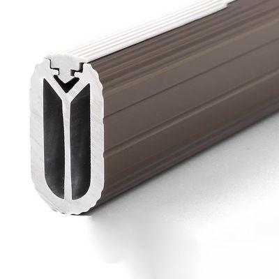 WDJBPSH Oval Mute Closet Rod Holders, Heavy Duty Aluminum Wardrobe Hanging Pole with Anti-Slip Rubber Strip, Detachable(Champagne Color,140cm/55 in)
