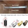 WDJBPSH Oval Mute Closet Rod Holders, Heavy Duty Aluminum Wardrobe Hanging Pole with Anti-Slip Rubber Strip, Detachable(Champagne Color,140cm/55 in) view 3
