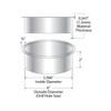 Outwater 6" (Nominal) Diameter x 2" Height 304 Stainless Steel Trash Grommets for Countertop Inserted Trash Chutes view 2