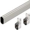 - Elef 36" Polished Chrome Closet Rod Oval with End Supports - 2 Pack view 1