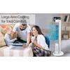 Arctic Air Tower+ Indoor Evaporative Cooler with Oscillating and Quiet Fan Function, Auto-Off Timer, 4 Fan Speeds, LED Night Light, 16-Hour Cooling, Fan for Bedroom, Living Room, Office & More,White view 3