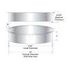 OUTWATER 10" (Nominal) Diameter x 2" Height 304 Polished Stainless Steel Trash Grommets for Countertop Inserted Trash Chutes view 2