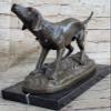 EUROPEAN BRONZE Black Tan Blue Hound Military Hunting Dog SAR Bloodhound Bronze Marble Statue Decorative Handmade Gift view 1