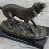 EUROPEAN BRONZE Black Tan Blue Hound Military Hunting Dog SAR Bloodhound Bronze Marble Statue Decorative Handmade Gift view 4
