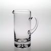 Barski- Handmade Straight Sided - Glass - Pitcher with handle - With Spout - Ice Lip - Bubble design on base - 40 oz. - 10" H - Made in Europe Clear view 2
